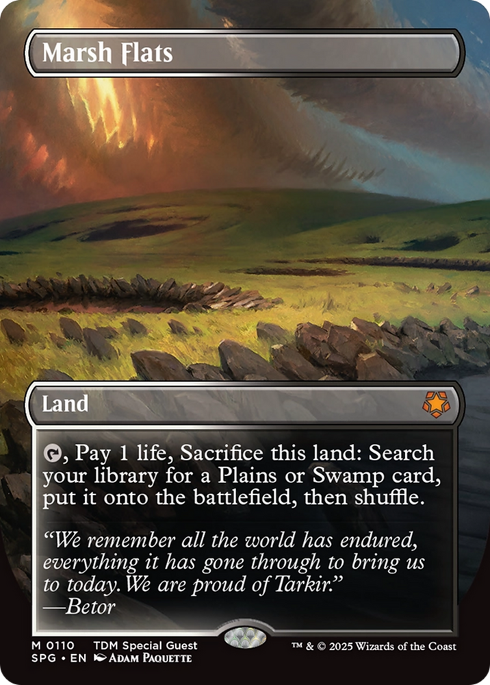 Marsh Flats (Borderless) [Tarkir: Dragonstorm Special Guests] Magic: The Gathering