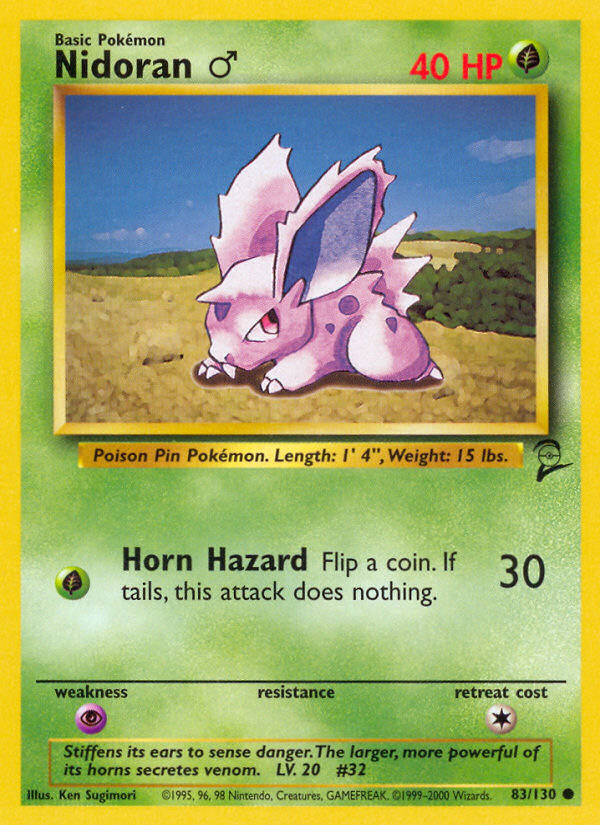 Nidoran (83/130) (Male) [Base Set 2] Pokémon