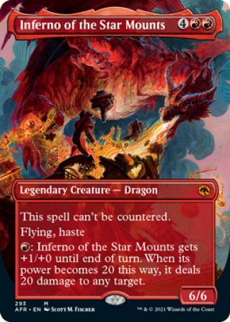 Inferno of the Star Mounts (Borderless Alternate Art) [Dungeons & Dragons: Adventures in the Forgotten Realms] Magic: The Gathering