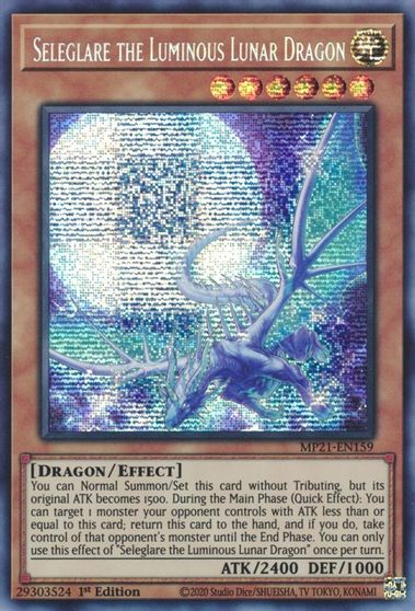Seleglare the Luminous Lunar Dragon [MP21-EN159] Prismatic Secret Rare - Yugioh Cards For Your TCG Needs!
