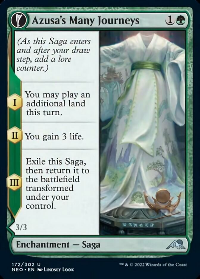 Azusa's Many Journeys // Likeness of the Seeker [Kamigawa: Neon Dynasty] Magic: The Gathering