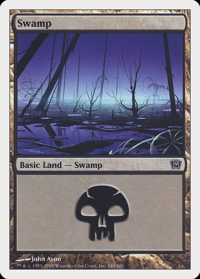 Swamp (340) [Ninth Edition] Magic: The Gathering