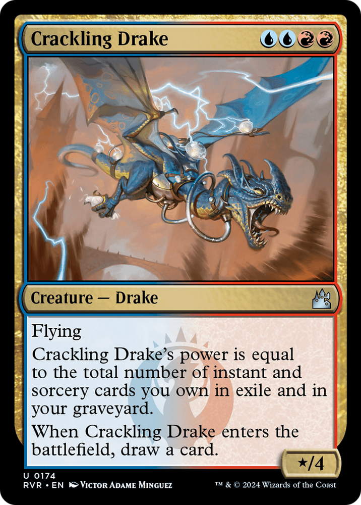 Crackling Drake [Ravnica Remastered] Magic: The Gathering