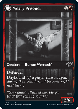 Weary Prisoner // Wrathful Jailbreaker [Innistrad: Double Feature] Magic: The Gathering