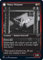 Weary Prisoner // Wrathful Jailbreaker [Innistrad: Double Feature] Magic: The Gathering