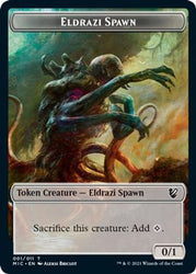 Eldrazi Spawn // Human Soldier Double-Sided Token [Innistrad: Midnight Hunt Commander Tokens] Magic: The Gathering