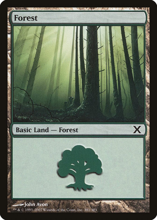 Forest (381) [Tenth Edition] Magic: The Gathering