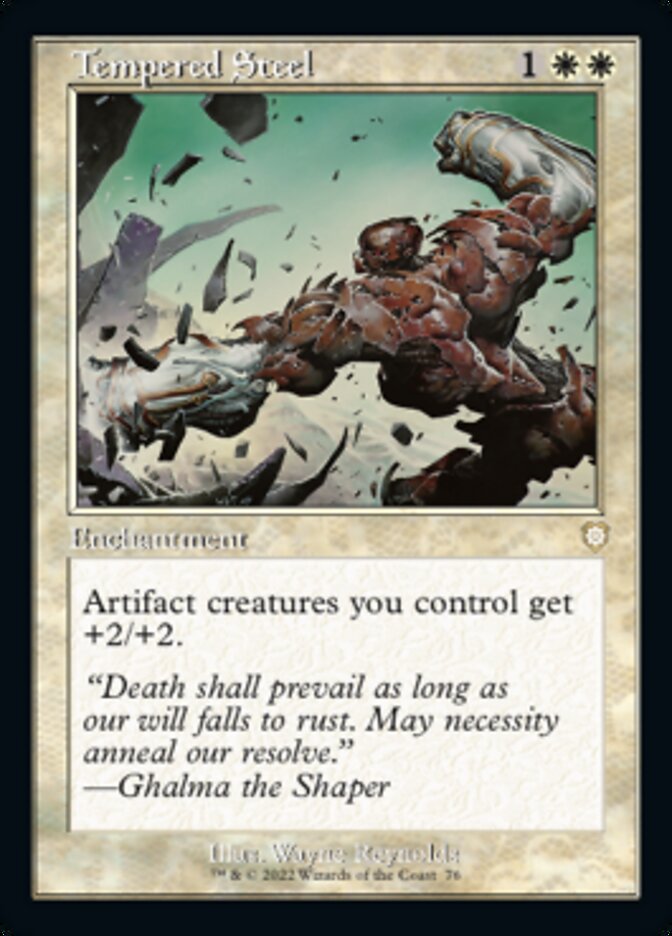Tempered Steel (Retro) [The Brothers' War Commander] Magic: The Gathering