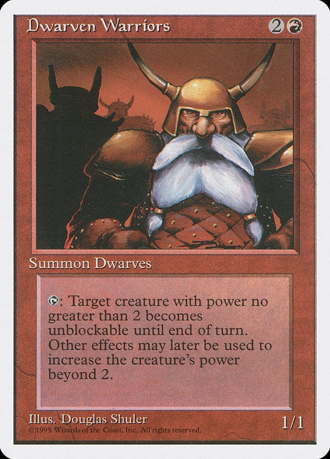 Dwarven Warriors [Fourth Edition] Magic: The Gathering