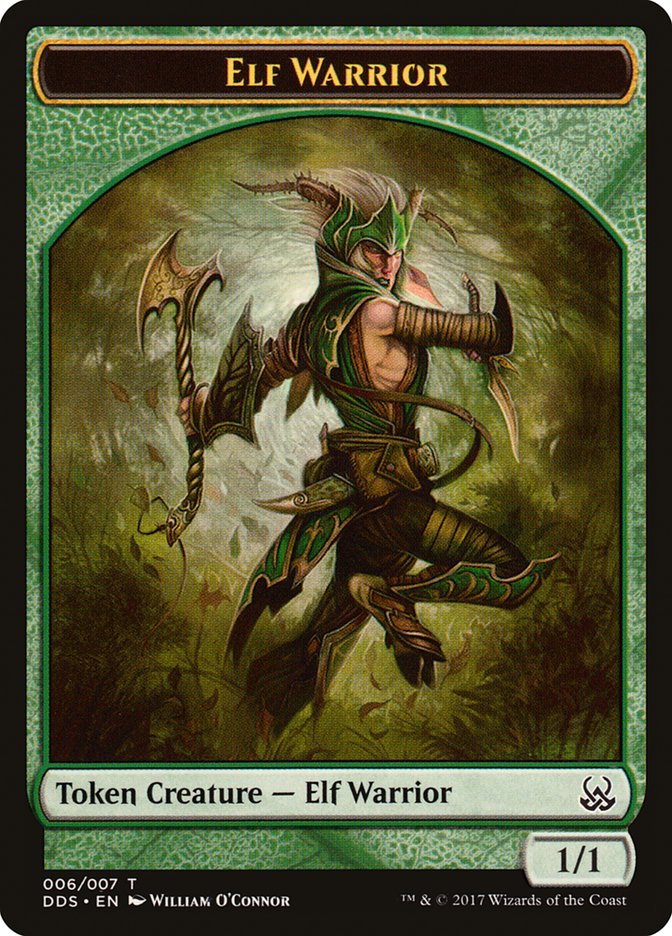 Elf Warrior Token [Duel Decks: Mind vs. Might Tokens] Magic: The Gathering