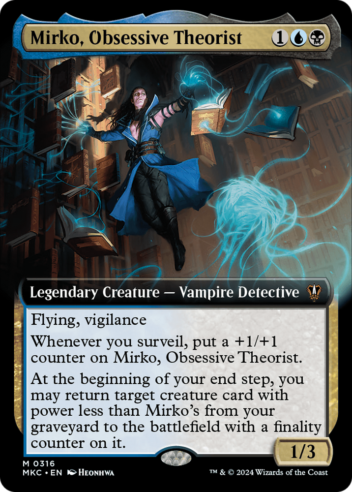 Mirko, Obsessive Theorist (Extended Art) [Murders at Karlov Manor Commander] Magic: The Gathering