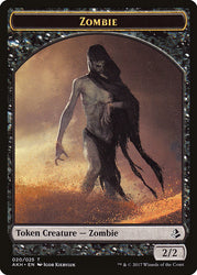 Temmet, Vizier of Naktamun // Zombie Double-Sided Token [Amonkhet Tokens] Magic: The Gathering