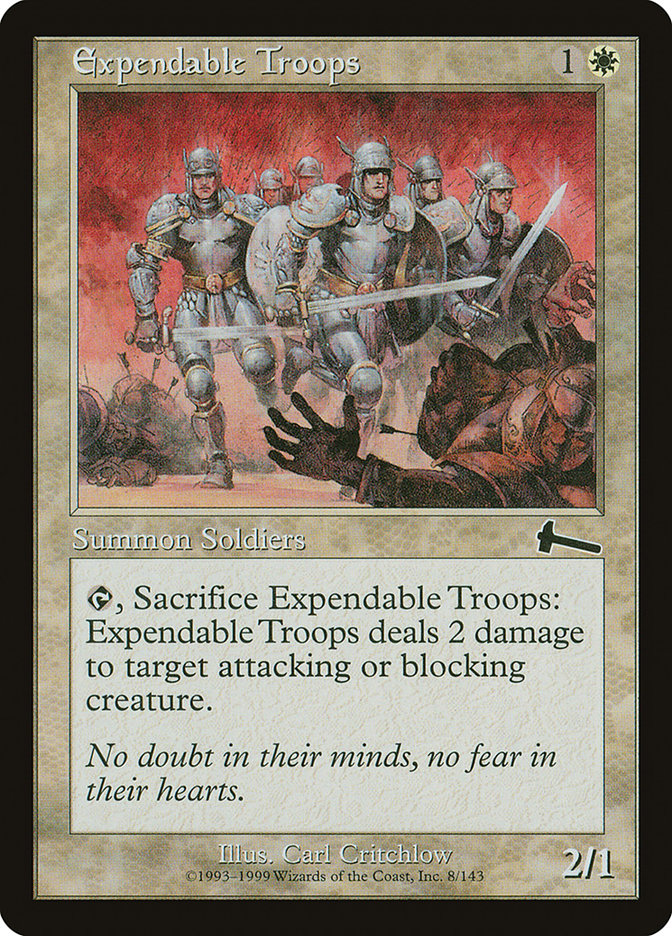 Expendable Troops [Urza's Legacy] Magic: The Gathering
