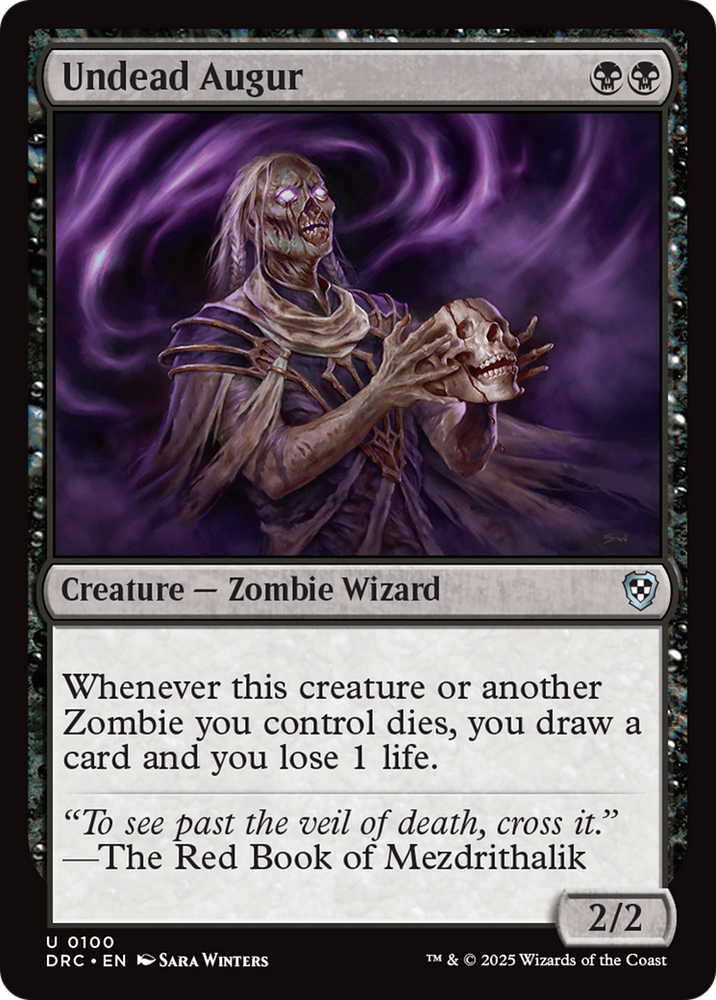 Undead Augur [Aetherdrift Commander] Magic: The Gathering