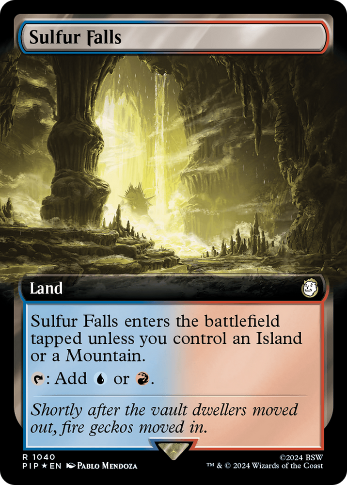 Sulfur Falls (Extended Art) (Surge Foil) [Fallout] Magic: The Gathering