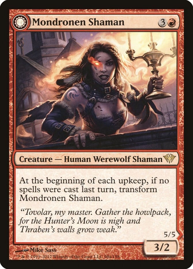 Mondronen Shaman // Tovolar's Magehunter [Dark Ascension] Magic: The Gathering