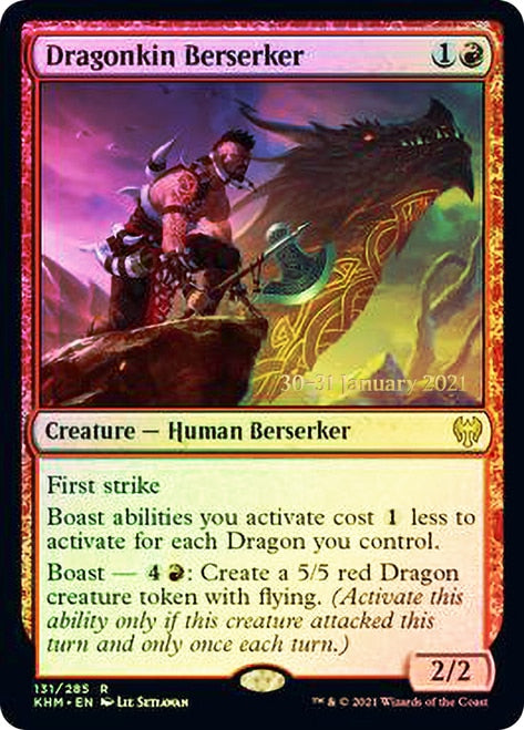 Dragonkin Berserker [Kaldheim Prerelease Promos] Magic: The Gathering