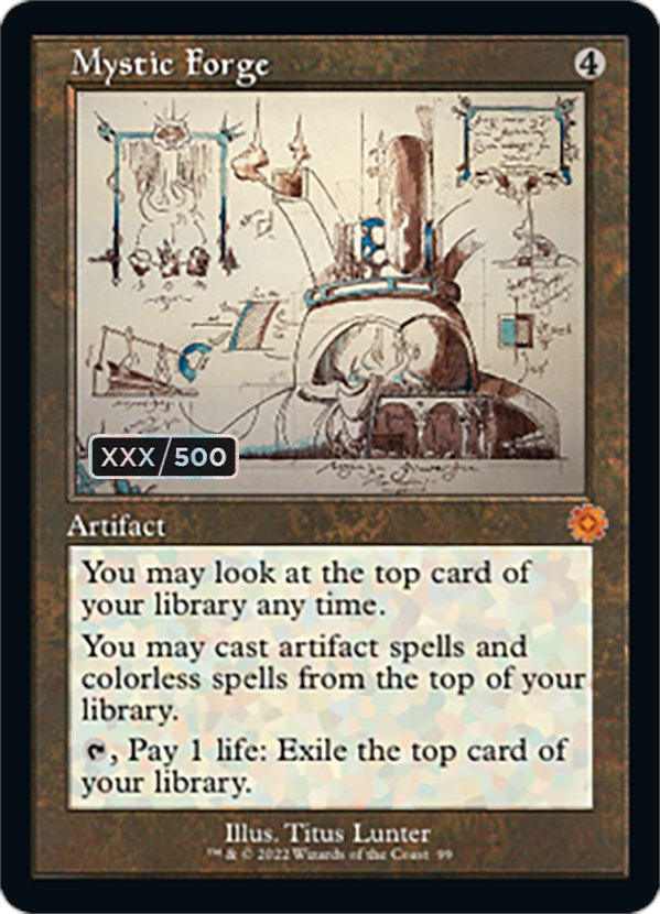 Mystic Forge (Retro Schematic) (Serialized) [The Brothers' War Retro Artifacts] Magic: The Gathering