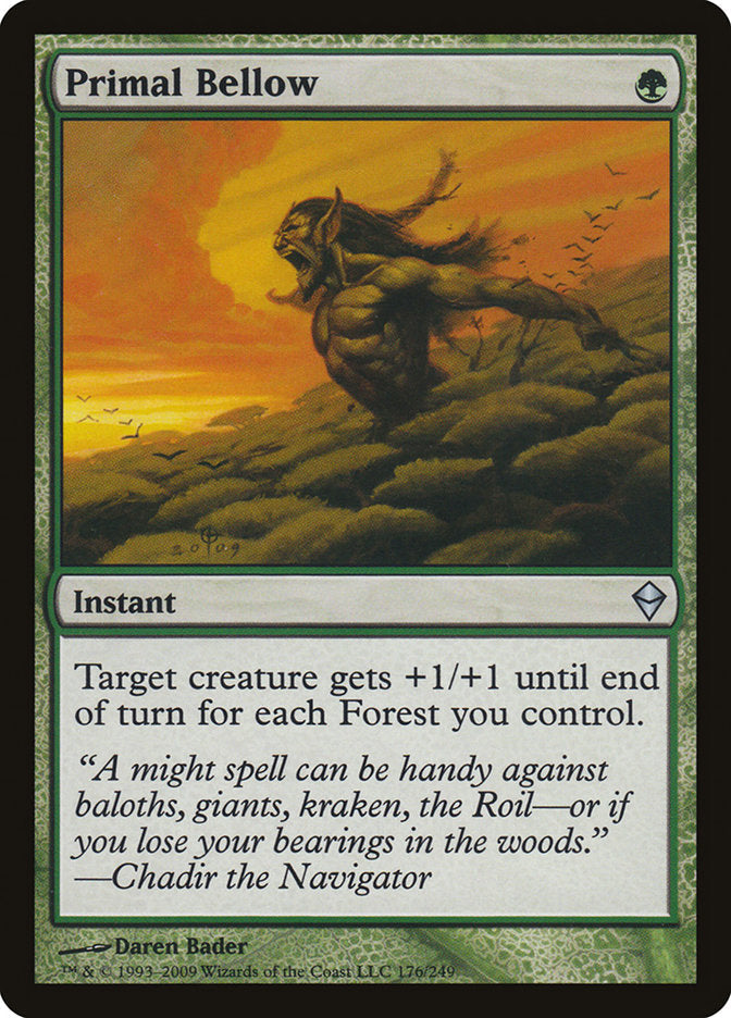 Primal Bellow [Zendikar] Magic: The Gathering