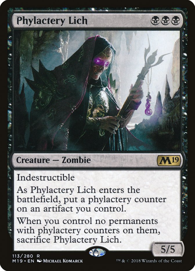 Phylactery Lich [Core Set 2019] Magic: The Gathering
