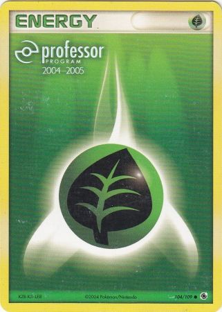 Grass Energy (104/109) (2004 2005) [Professor Program Promos] Pokémon