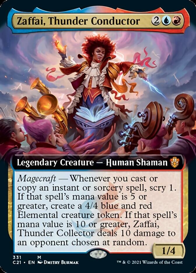 Zaffai, Thunder Conductor (Extended Art) [Commander 2021] Magic: The Gathering