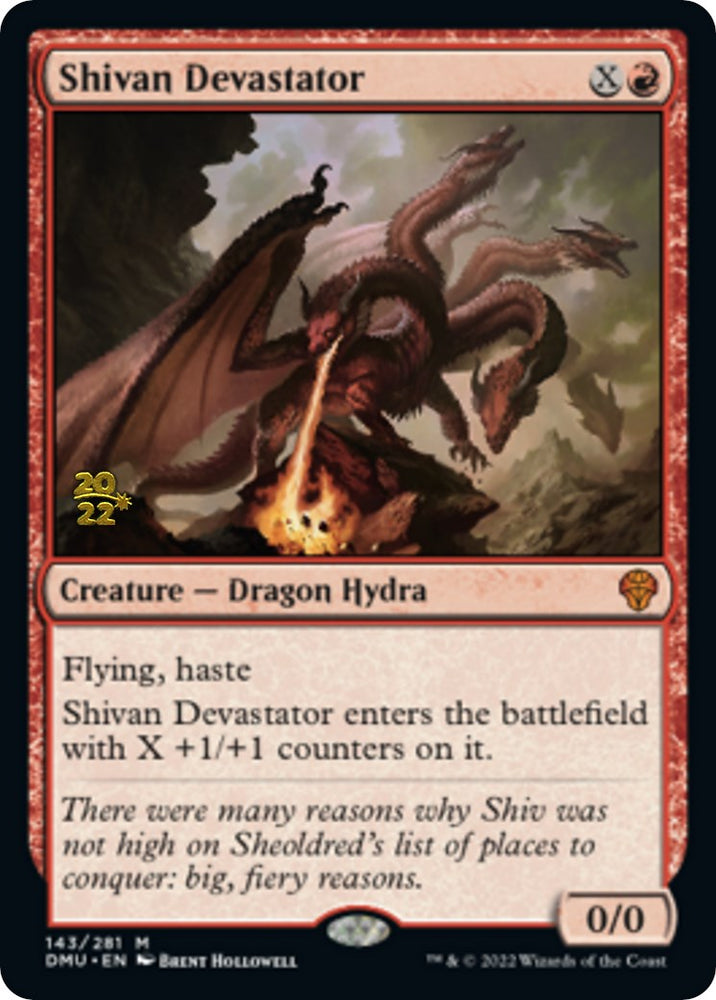 Shivan Devastator [Dominaria United Prerelease Promos] Magic: The Gathering