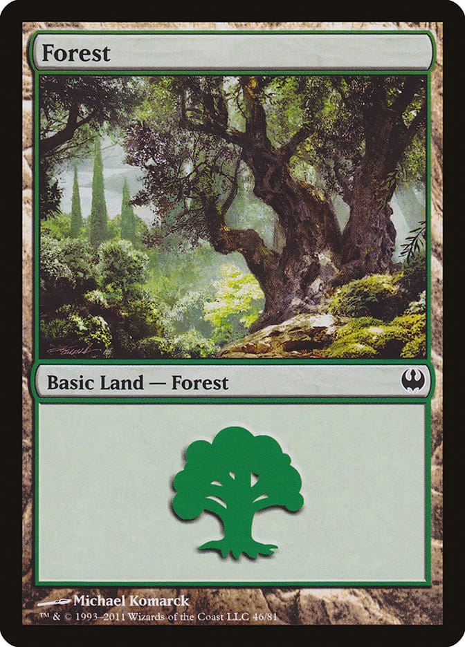 Forest (46) [Duel Decks: Knights vs. Dragons] Magic: The Gathering