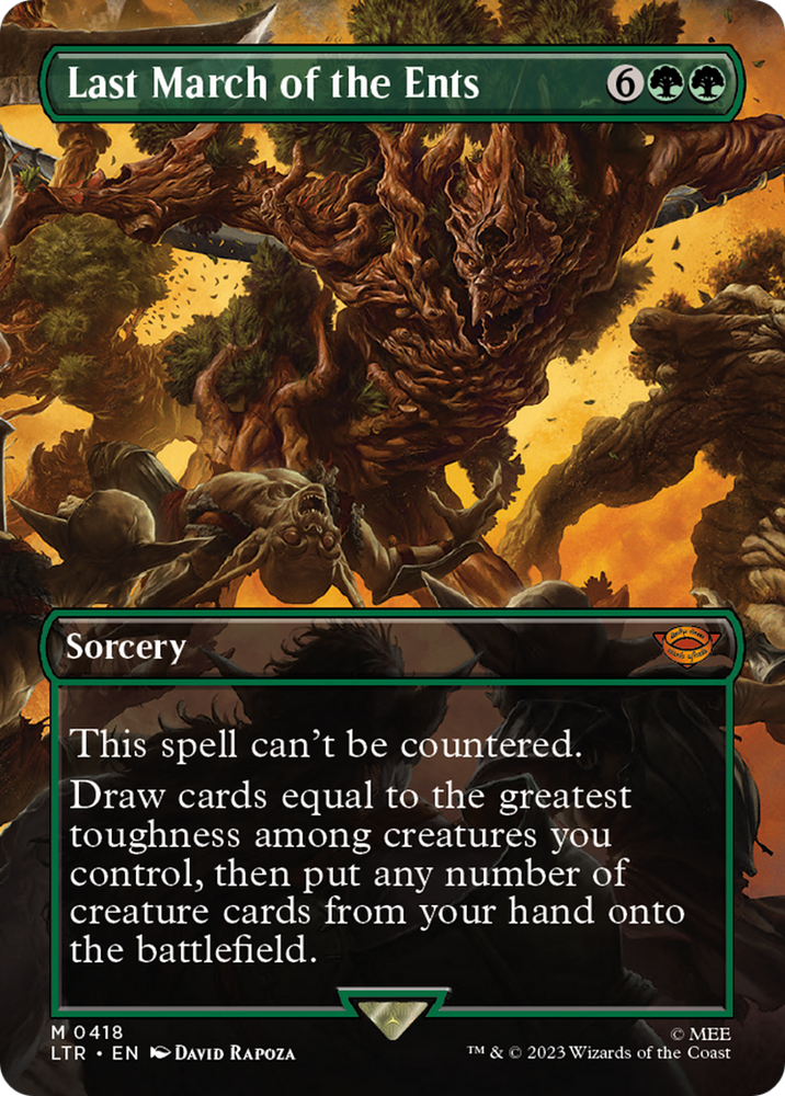 Last March of the Ents (Borderless Alternate Art) [The Lord of the Rings: Tales of Middle-Earth] Magic: The Gathering