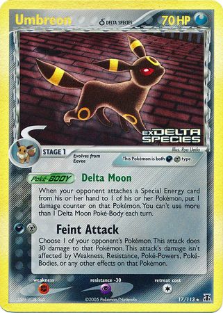 Umbreon (17/113) (Delta Species) (Stamped) [EX: Delta Species] Pokémon