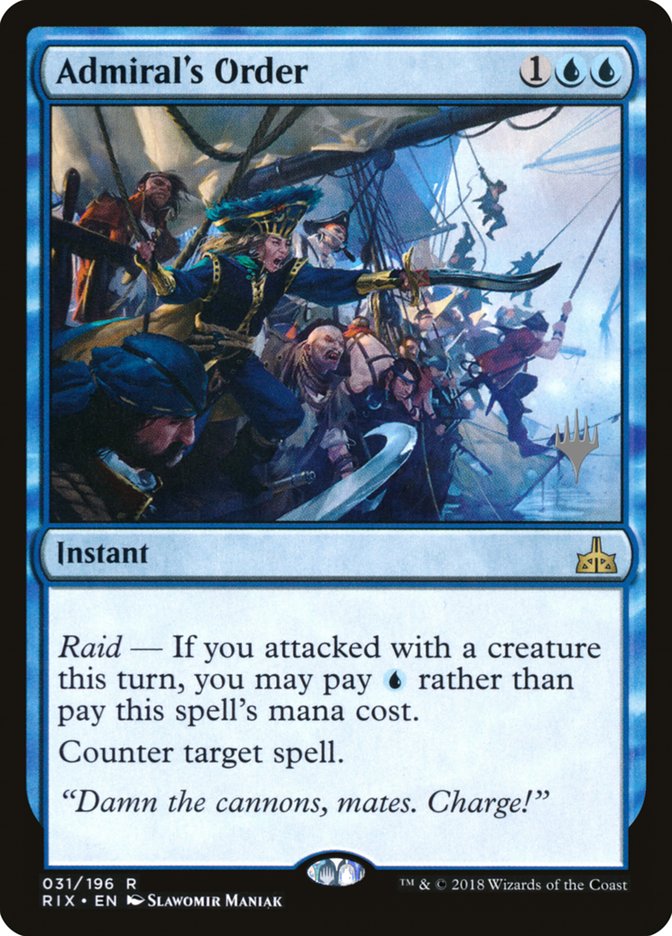 Admiral's Order (Promo Pack) [Rivals of Ixalan Promos] Magic: The Gathering