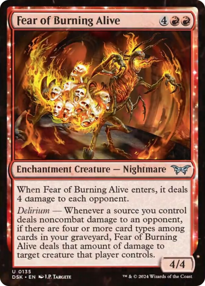 Fear of Burning Alive [Duskmourn: House of Horror] Magic: The Gathering