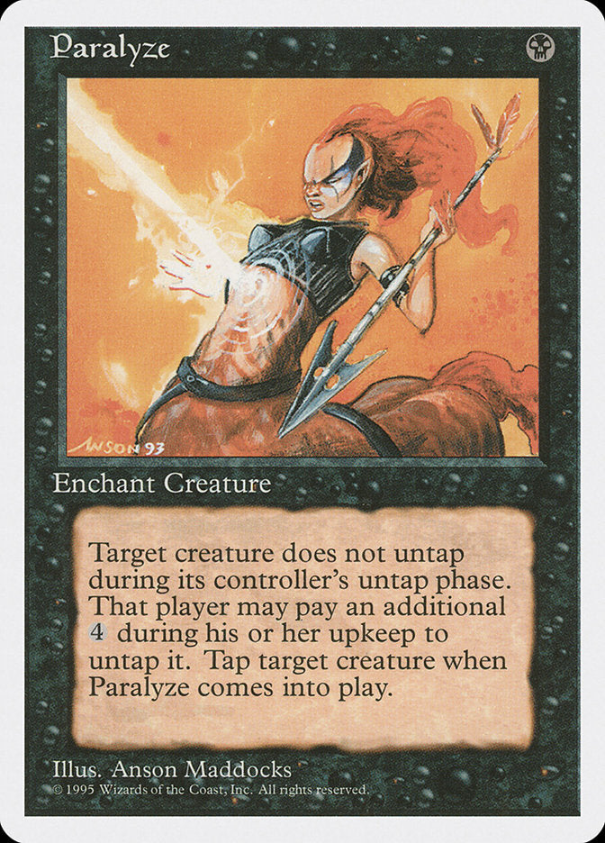 Paralyze [Fourth Edition] Magic: The Gathering