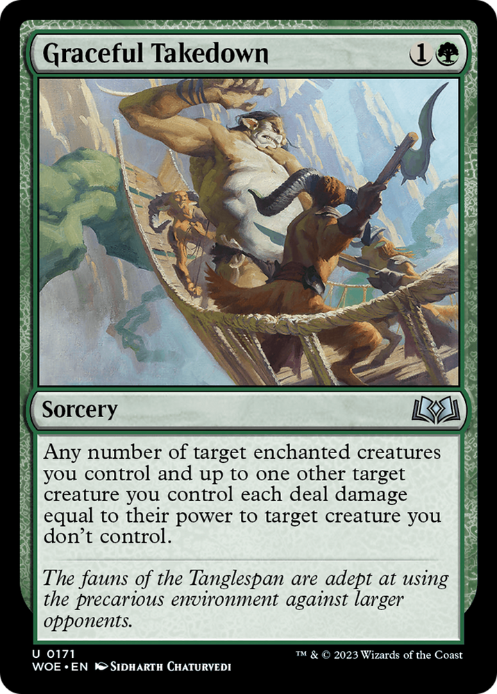 Graceful Takedown [Wilds of Eldraine] Magic: The Gathering