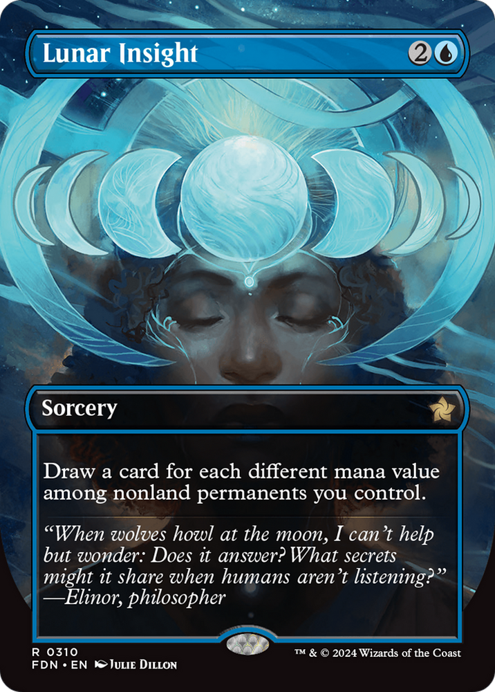 Lunar Insight (Borderless) [Foundations] Magic: The Gathering
