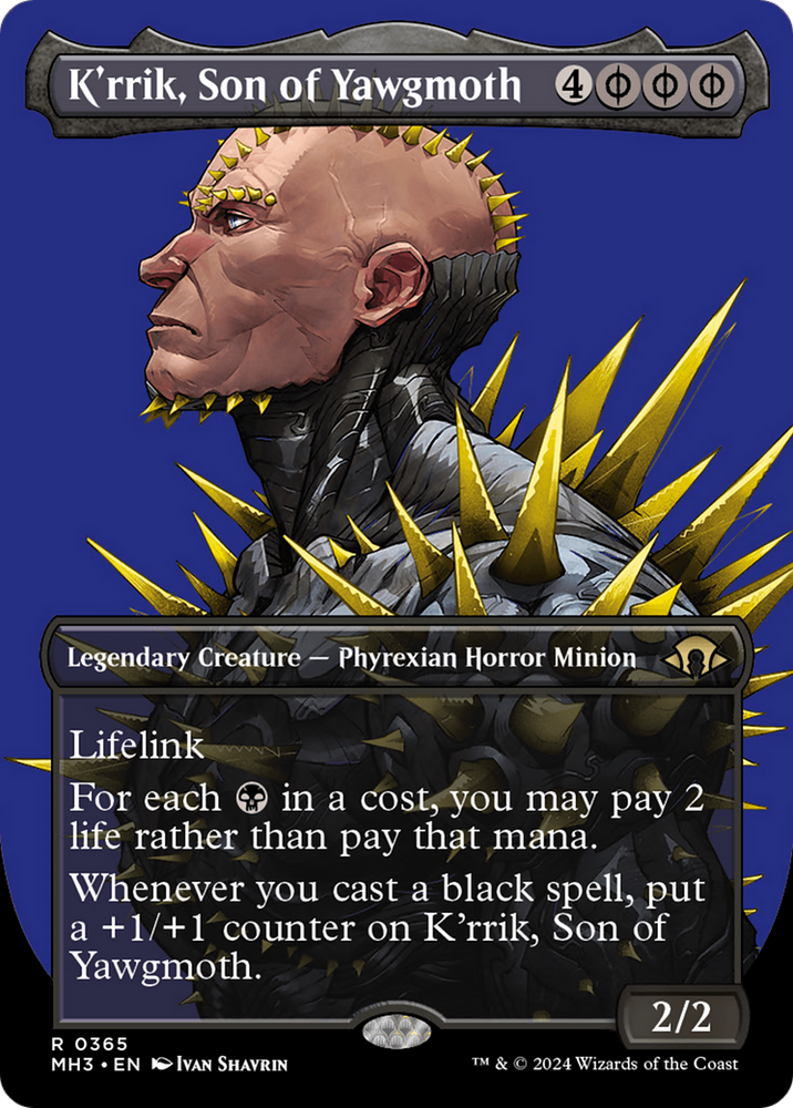 K'rrik, Son of Yawgmoth (Borderless) [Modern Horizons 3] Magic: The Gathering