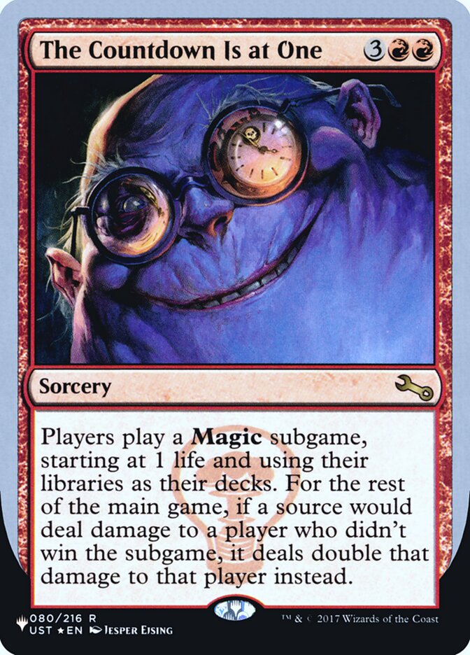 The Countdown Is at One (Unfinity Foil Edition) [The List] Magic: The Gathering