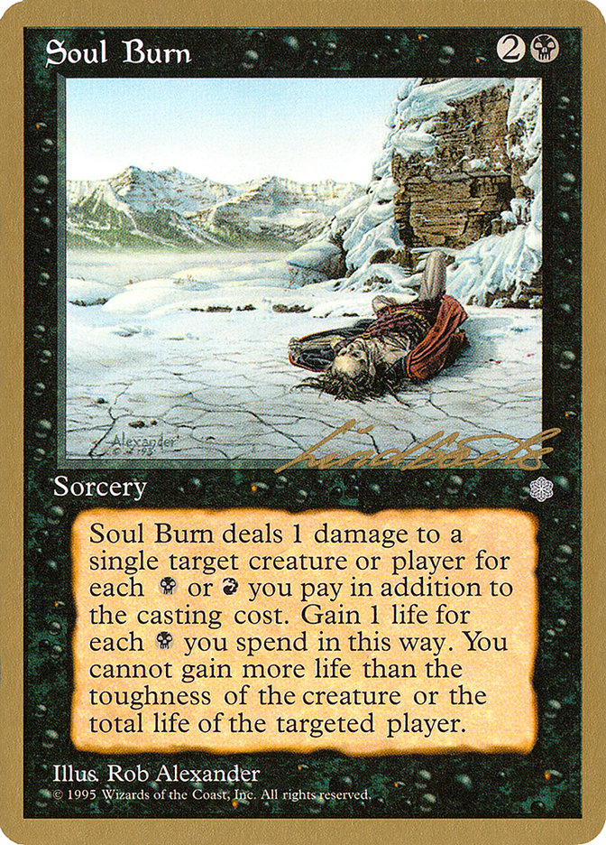 Soul Burn (Leon Lindback) [Pro Tour Collector Set] Magic: The Gathering