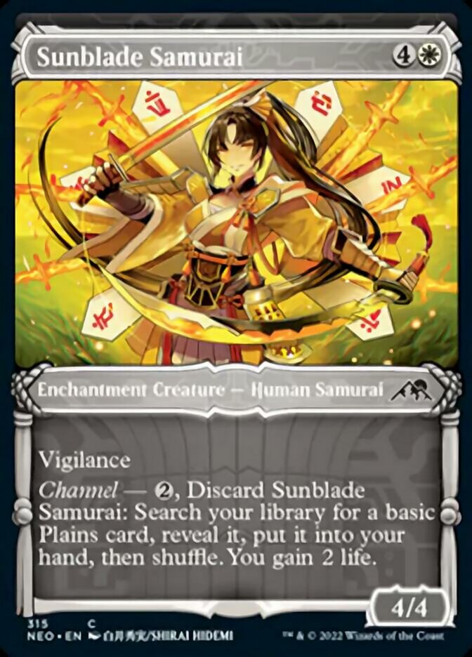 Sunblade Samurai (Showcase Samurai) [Kamigawa: Neon Dynasty] Magic: The Gathering