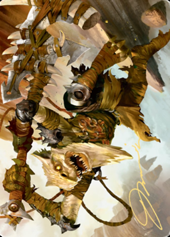 Teeterpeak Ambusher Art Card (Gold-Stamped Signature) [Zendikar Rising Art Series] Magic: The Gathering
