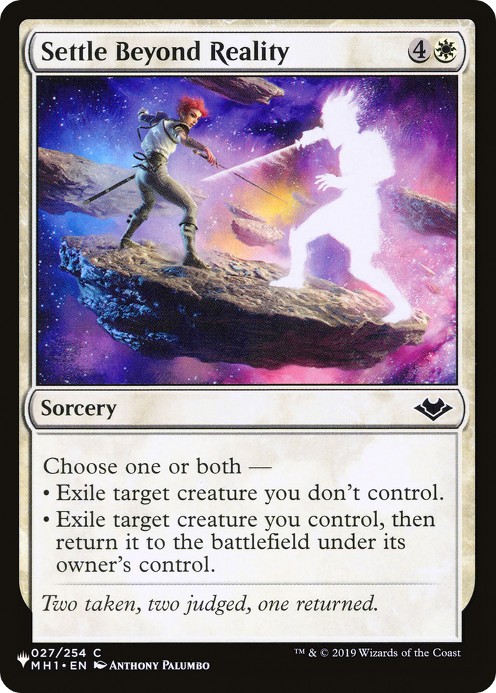 Settle Beyond Reality [The List] Magic: The Gathering