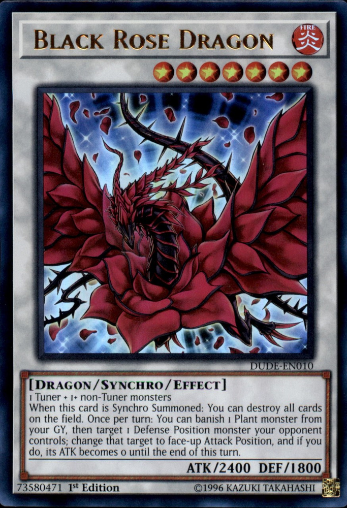 Black Rose Dragon [DUDE-EN010] Ultra Rare - Yugioh Cards For Your TCG Needs!