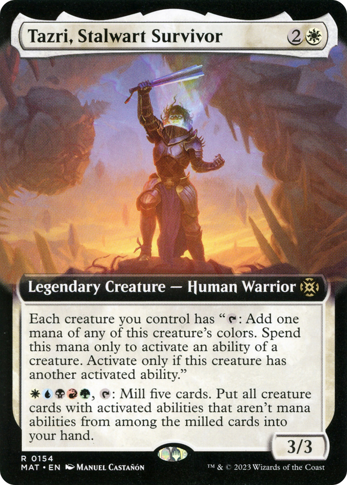 Tazri, Stalwart Survivor (Extended Art) [March of the Machine: The Aftermath] Magic: The Gathering