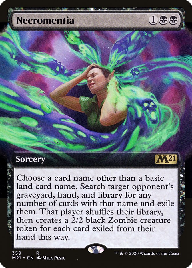 Necromentia (Extended Art) [Core Set 2021] Magic: The Gathering