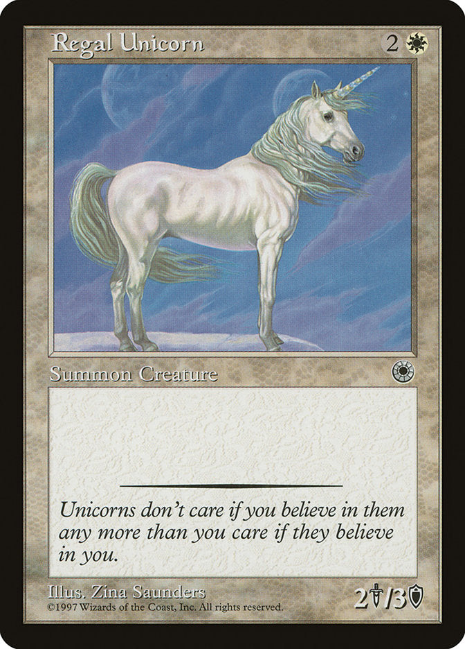 Regal Unicorn [Portal] Magic: The Gathering