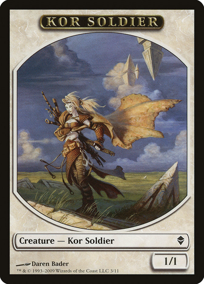 Kor Soldier Token [Zendikar Tokens] Magic: The Gathering