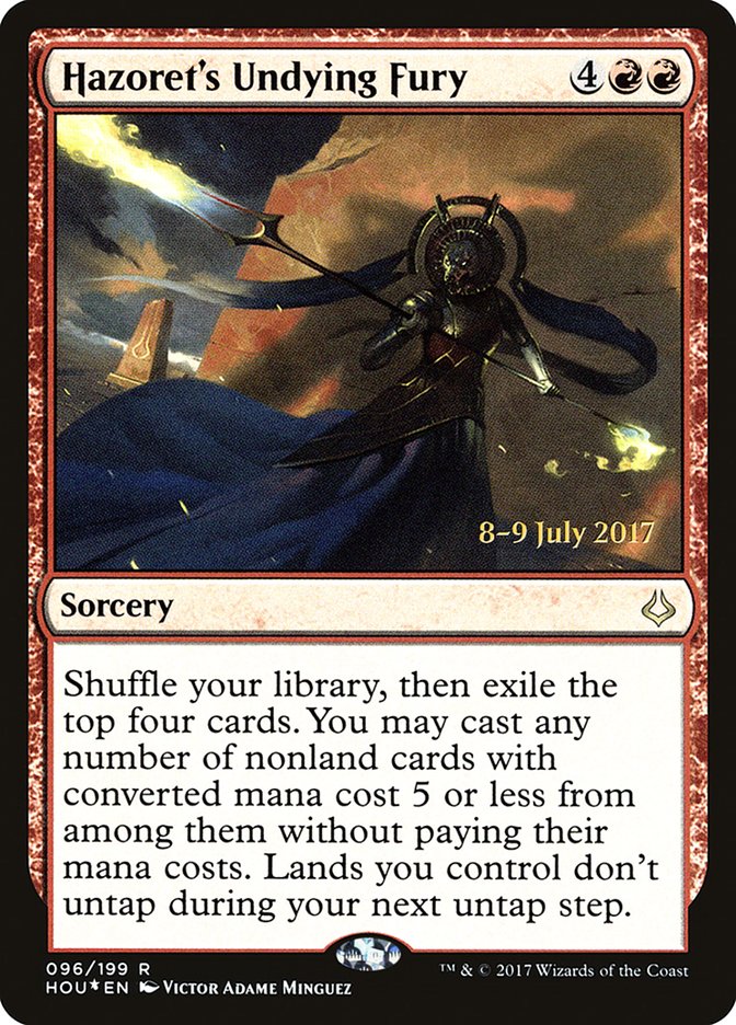 Hazoret's Undying Fury [Hour of Devastation Prerelease Promos] Magic: The Gathering