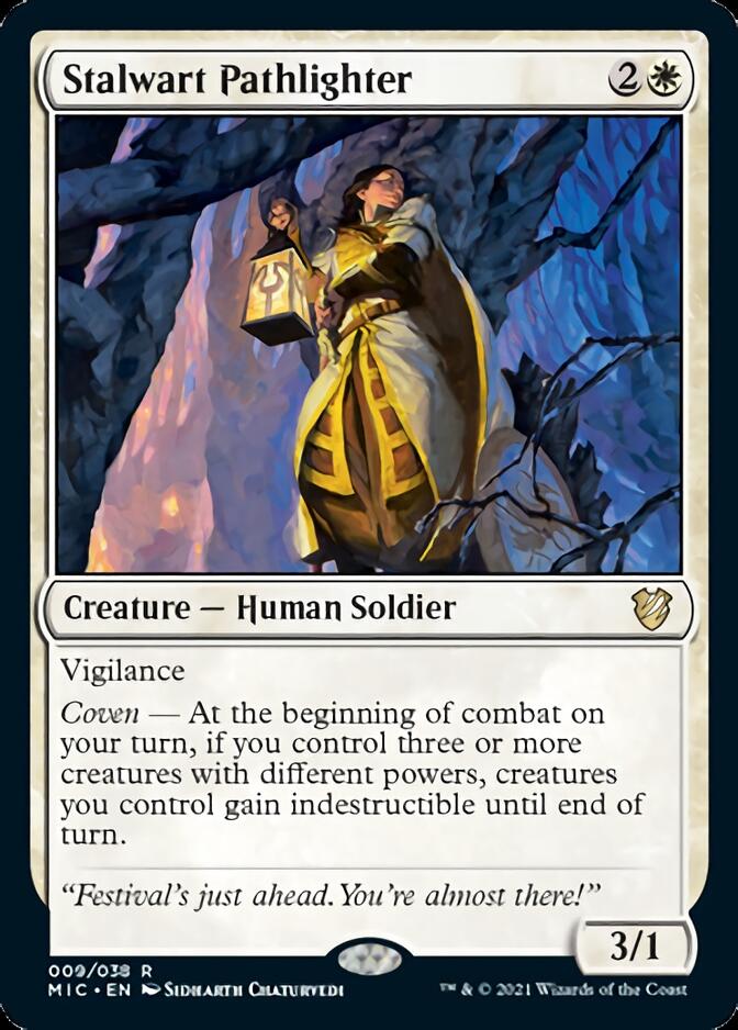 Stalwart Pathlighter [Innistrad: Midnight Hunt Commander] Magic: The Gathering