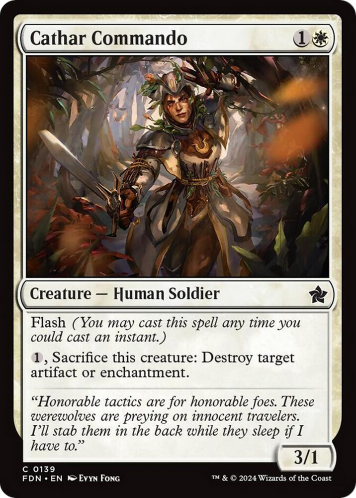 Cathar Commando [Foundations] Magic: The Gathering