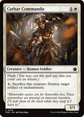 Cathar Commando [Foundations] Magic: The Gathering
